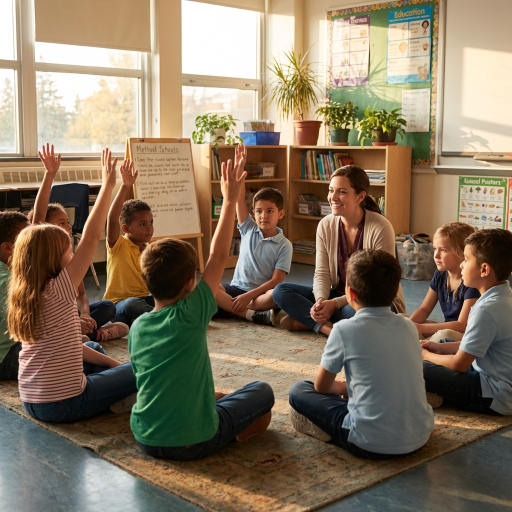 Klasse im Gesprächskreis